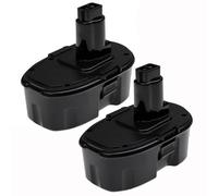 EXTENSILO 2x Batteries compatible avec Dewalt DW057N, DW057K-2, DW908 FlashLight, DW059B, DW059 outil électrique (3300 mAh, NiMH, 18 V)