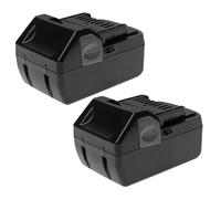 EXTENSILO 2x Batteries compatible avec Hitachi / Hikoki RB 18DSL, UB 18DAL outil électrique, aspirateur (5000 mAh, Li-ion, 18 V)