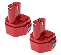 EXTENSILO 2x Batteries compatible avec Makita 6213D, 6213DWAE, 6213DWBE, 6216D, 6213DWBLE outil électrique (3300 mAh, NiMH, 12 V)