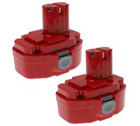 EXTENSILO 2x Batteries compatible avec Makita 6347DWAE, 6347DWDE, 6347DWFE, 6349DWDE, 6349DWFE outil électrique (3300 mAh, NiMH, 18 V)