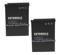 EXTENSILO 2x Batteries compatible avec Nikon CoolPix W300 appareil photo, reflex numérique (1000mAh, 3,7V, Li-ion)