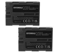 EXTENSILO 2x Batteries compatible avec Nikon D70s, D80, D90, D900, DSLR D700 appareil photo, reflex numérique (1600mAh, 7,4V, Li-ion, noir)