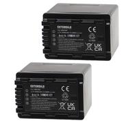 EXTENSILO 2x Batteries compatible avec Panasonic HC-V700, HC-V700M, HDC-SD40, HDC-HS60K appareil photo, reflex numérique (3400mAh, 3,7V, Li-ion)