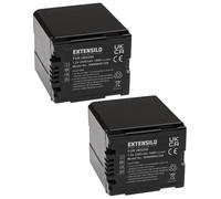 EXTENSILO 2x Batteries compatible avec Panasonic HDC-HS100, HDC-HS20, HDC-HS200, HDC-HS300, HDC-DX1 caméra vidéo caméscope (2500mAh, 7,2V, Li-ion)
