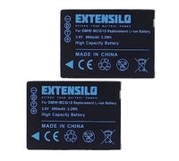 EXTENSILO 2X Batteries Compatible avec Panasonic Lumix DMC-3D1