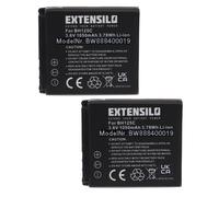 EXTENSILO 2x Batteries compatible avec Pentax Optio X90 caméra de sport, appareil photo, reflex numérique (1050mAh, 3,6V, Li-ion)