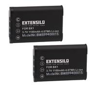 EXTENSILO 2x Batteries compatible avec Sony Cybershot DSC-RX100, DSC-RX100 I, DSC-RX100 III appareil photo, reflex numérique (1100mAh, 3,7V, Li-ion)