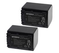 EXTENSILO 2x Batteries compatible avec Sony HDR-CX370, HDR-CX370V, HDR-CX360VE, HDR-CX410VE appareil photo, reflex numérique (1500mAh, 7,2V, Li-ion)