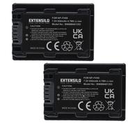 EXTENSILO 2x Batteries compatible avec Sony HDR-XR105E, HDR-UX9, HDR-XR105, HDR-UX9E appareil photo, reflex numérique (650mAh, 7,2V, Li-ion)