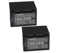 EXTENSILO 2x Batteries compatible avec Sony HDR-XR350E, HDR-XR200E, HDR-XR200VE appareil photo, reflex numérique (2060mAh, 7,4V, Li-ion)