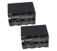 EXTENSILO 2x Batteries compatible avec Sony NEX Serie NEX-FS100, PXW Serie PXW-Z100 appareil photo, reflex numérique (6600mAh, 7,4V, Li-ion)