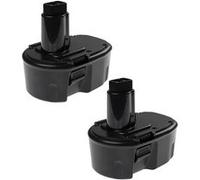 EXTENSILO 2X Batterie Remplacement pour Dewalt DE9092, DE9091, DE9502, DE9094, DW9094, DC9091, DE9038 pour Outil électrique (3300 mAh, NiMH, 14,4 V)