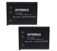 EXTENSILO 2x Batteries remplacement pour Fuji / Fujifilm NP-45, NP-45A pour appareil photo, reflex numérique (700mAh, 3,7V, Li-ion)