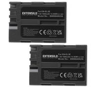 EXTENSILO 2x Batteries remplacement pour Nikon EN-EL3e pour appareil photo, reflex numérique (1900mAh, 7,4V, Li-ion, noir)