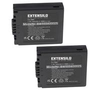 EXTENSILO 2x Batteries remplacement pour Panasonic DMW-BM7 pour appareil photo, reflex numérique (700mAh, 7,4V, Li-ion)
