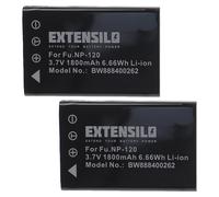 EXTENSILO 2x Batteries remplacement pour Ricoh DB-43 pour appareil photo, reflex numérique (1800mAh, 3,7V, Li-ion)