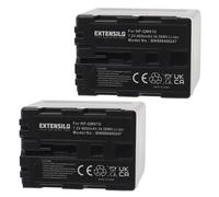 EXTENSILO 2x Batteries remplacement pour Sony NP-FM30, NP-FM50, NP-FM70, NP-FM55H pour appareil photo, reflex numérique (4800mAh, 7,2V, Li-ion)