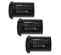 EXTENSILO 3x Batterie compatible avec Canon 1D Mark 3, 1D Mark 4, 1DS Mark 3, MT-24EX, 1DX, MR-14EX appareil photo (2600mAh, 11,1V, Li-ion)