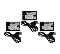 EXTENSILO 3x Batterie compatible avec Canon EOS 6D, 80D, R5, 7D Mark II, 70D, 90D, R, 6D Mark II, R5 C, 7D appareil photo (2250mAh, 7,4V, Li-ion), pr