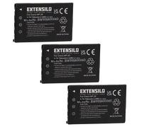 EXTENSILO 3x Batterie compatible avec Casio Exilim EX-S1PM, EX-S1, EX-S100, EX-S20, EX-S2, EX-M1, EX-M20, EX-M2 appareil photo (700mAh, 3,7V, Li-ion)