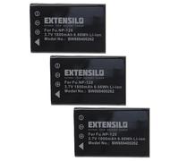 EXTENSILO 3x Batterie compatible avec Lawmate RX-1280B, PV800, PV700, PV500 portable digital video recording appareil photo (1800mAh, 3,7V, Li-ion)