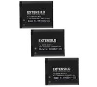 EXTENSILO 3X Batterie Compatible avec Panasonic Lumix DMC-ZS30K, DMC-ZS100K, DMC-TZ60, DMC-TZ61, DMC-ZS30 Appareil Photo (1050mAh, 3,7V, Li-ION)