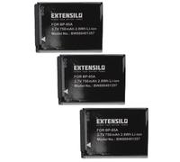 EXTENSILO 3x Batterie compatible avec Samsung ST200, WB210, ST200F, PL210, SH100 appareil photo (750mAh, 3,7V, Li-ion)