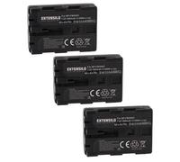 EXTENSILO 3x Batterie compatible avec Sony Alpha ILCA-77M2, A850Q, A850, ILCA-68, A900, A700K, A700Z, A700P appareil photo (1900mAh, 7,2V, Li-ion)