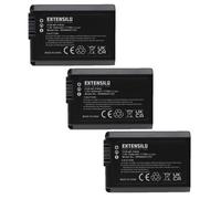 EXTENSILO 3x Batterie compatible avec Sony Alpha NEX-6, NEX-7, NEX-5RY, NEX-5T, NEX-6L, NEX-6Y appareil photo, reflex numérique