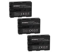 EXTENSILO 3x Batterie compatible avec Sony Alpha SLT-A57K, ILCA-77M2M, SLT-A57M, SLT-A57Y, SLT-A57, SLT-A58 appareil photo (1900mAh, 7,2V, Li-ion)