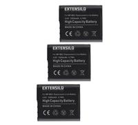EXTENSILO 3x Batterie compatible avec Sony Cybershot DSC-HX7VL, DSC-HX7V, DSC-HX7VB, DSC-HX7, DSC-HX5V/B appareil photo (1020mAh, 3,6V, Li-ion)