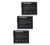 EXTENSILO 3x Batterie compatible avec Sony Cybershot DSC-WT300, DSC-WX10B, DSC-WX10N, DSC-WX10, DSC-WX1 appareil photo (1020mAh, 3,6V, Li-ion)