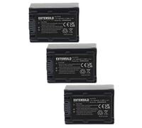 EXTENSILO 3x Batterie compatible avec Sony DCR-SX45ER, DCR-SX45R, DCR-SX45L, DCR-SX45EL, DCR-SX50E, DCR-SX45S appareil photo (1640mAh, 7,2V, Li-ion)