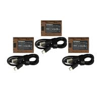 EXTENSILO 3x Batterie compatible avec Sony ZV-E10 II, ILME-FX2A, ILME-FX3A, ZV-E1, FX2, FX3 appareil photo (2400mAh, 7,2V, Li-ion), prise USB-C