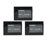 EXTENSILO 3x Batterie compatible avec Sony ZV-E10 II ZV-E10M2 ILME-FX2A ILME-FX3A ZV-E1 FX2 FX3 appareil photo (2400mAh