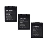 EXTENSILO 3x Batterie remplacement pour Panasonic CGA-S006, CGR-S006E, DMW-BMA7, CGA-S006E, CGR-S006 pour appareil photo (750mAh, 7,2V, Li-ion)