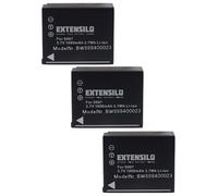 EXTENSILO 3X Batterie Remplacement pour Panasonic CGA-S007E, CGA-S007A/B, CGA-S007, CGA-S007A/1B pour Appareil Photo (1000mAh, 3,7V, Li-ION)