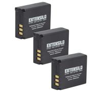 EXTENSILO 3X Batterie Remplacement pour Panasonic CGA-S007E, CGA-S007A/B, CGA-S007, CGA-S007A/1B pour Appareil Photo (1000mAh, 3,7V, Li-ION)