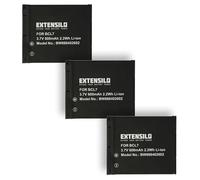 EXTENSILO 3X Batterie Remplacement pour Panasonic DMW-BCL7, DMW-BCL7E pour Appareil Photo (600mAh, 3,7V, Li-ION)