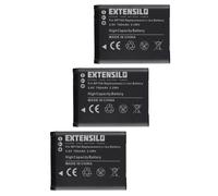 EXTENSILO 3x Batterie remplacement pour Samsung BP-70a, SLB-70A, BP70a, EA-BP70A pour appareil photo (700mAh, 3,6V, Li-ion)