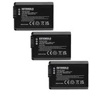 EXTENSILO 3X Batterie Remplacement pour Sony NP-FW50 pour Appareil Photo (1050mAh, 7,4V, Li-ION)