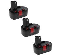 EXTENSILO 3x Batteries compatible avec Bosch 3918, 3918B, 52318, 52318B, 53518, 53518B, GDR 18 V outil électrique (3300 mAh, NiMH, 18 V)
