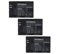 EXTENSILO 3x Batteries compatible avec Canon EOS 6D Mark II, 70D, 5DS R, 6D, 7D, 60Da, 60D appareil photo, reflex numérique (2250mAh, 7,2V, Li-ion)