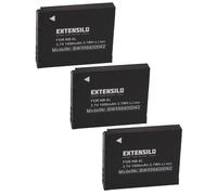 EXTENSILO 3x Batteries compatible avec Canon PowerShot SX520 HS, SX510 HS, SX510H, SX500 IS appareil photo, reflex numérique (1000mAh, 3,7V, Li-ion)