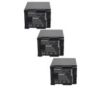 EXTENSILO 3x Batteries compatible avec Canon Vixia XA25, XA20, XA10, HG20, HG21, XA30, HF S30 caméra vidéo caméscope (2670mAh, 7,2V, Li-ion)