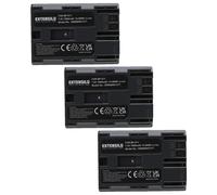 EXTENSILO 3x Batteries compatible avec Canon ZR-40, ZR-50MC, ZR-60, ZR-65MC, ZR-70MC, ZR-80 appareil photo, reflex numérique (1900mAh, 7,4V, Li-ion)