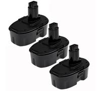 EXTENSILO 3x Batteries compatible avec Dewalt DC820KB, DC759KB, DC759KA, DC729KA, DC820KA, DC820B, DC759 outil électrique (3300 mAh, NiMH, 18 V)