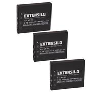 EXTENSILO 3x Batteries compatible avec Easypix V600, VX600, VX6330, VX1400, VX1400HD appareil photo, reflex numérique (800mAh, 3,7V, Li-ion)