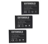 EXTENSILO 3x Batteries compatible avec Fuji / Fujifilm FinePix SL1000, SL240, F305, SL260 appareil photo, reflex numérique (1600mAh, 3,6V, Li-ion)