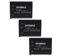 EXTENSILO 3x Batteries compatible avec Fuji / Fujifilm FinePix Z33, Z33wp, Z35, Z37, Z70 appareil photo, reflex numérique (700mAh, 3,7V, Li-ion)